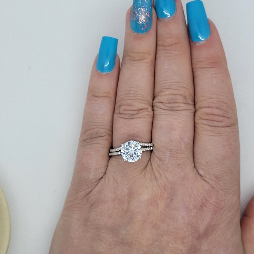 💍SALE! NWT 2ct. Genuine AAA CZ stone 2pc Engagement ring set.  certificate
